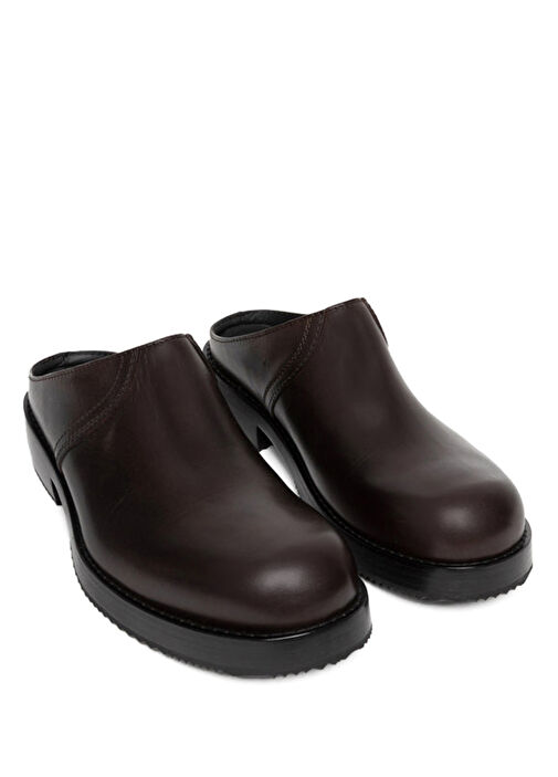 Dries Van Noten Dries Van Noten Koyu Kahverengi Erkek Deri Terlik Beymen'de! Koyu Kahverengi - 3. görsel