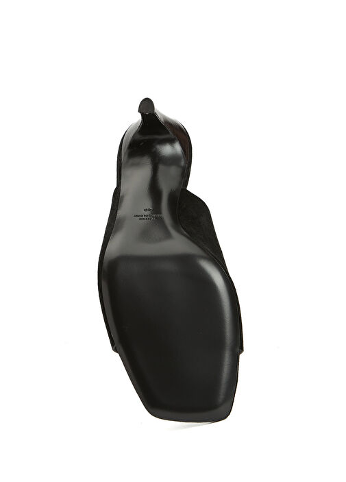 Siyah Kadın Deri Sandalet - Görsel 6