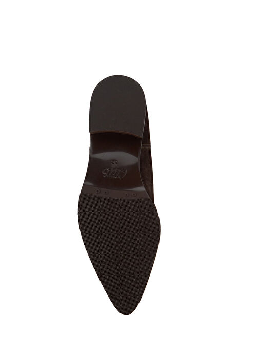 Koyu Kahverengi Kadın Süet Çizme - Görsel 6