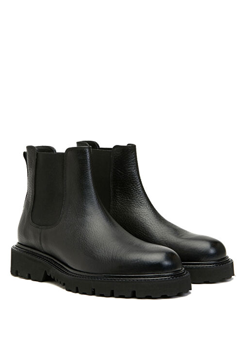 Siyah Erkek Deri Bot - Görsel 3