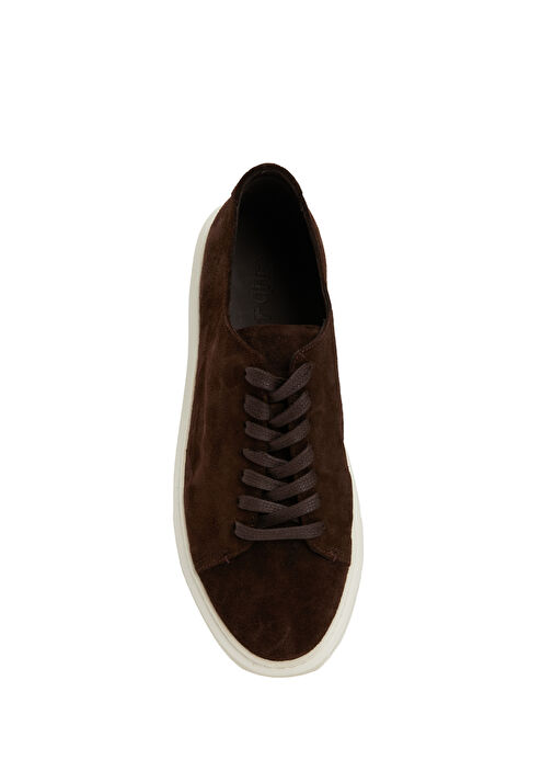 Kahverengi Erkek Deri Sneaker - Görsel 5