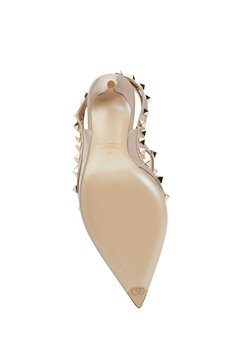 Rockstud Pudra Deri Topuklu Ayakkabı - Görsel 6