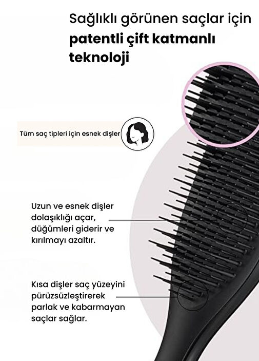 Tangle Teezer - The Ultimate Wet Detangler Regular Siyah Saç