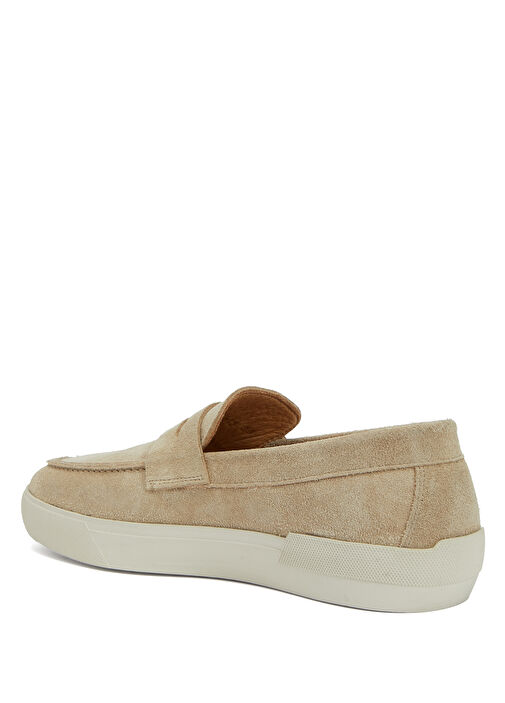 Bej Kadın Deri Loafer - Görsel 4