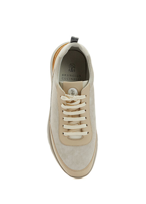 Ekru Erkek Deri Sneaker - Görsel 5
