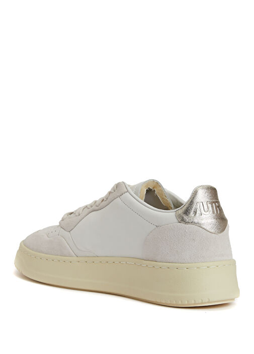 Medalist Pudra Beyaz Kadın Deri Sneaker - Görsel 4