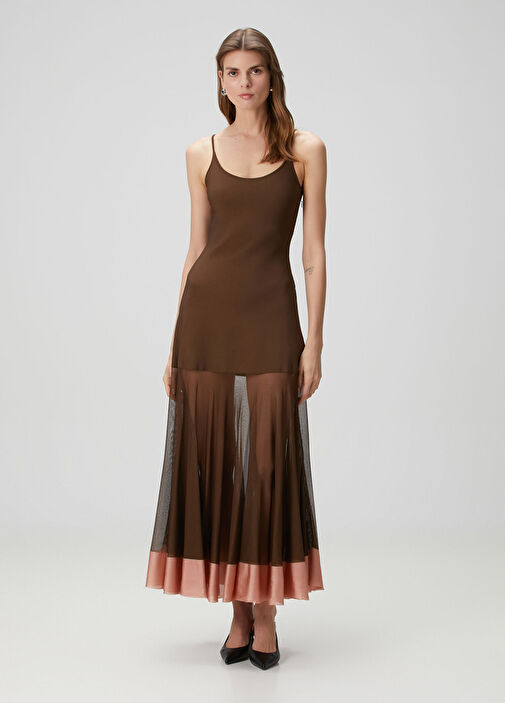 fendi brown dress Centre back slit and PMAX DOLCE&GABBANA Lace midi dress Size:14M (+$10)