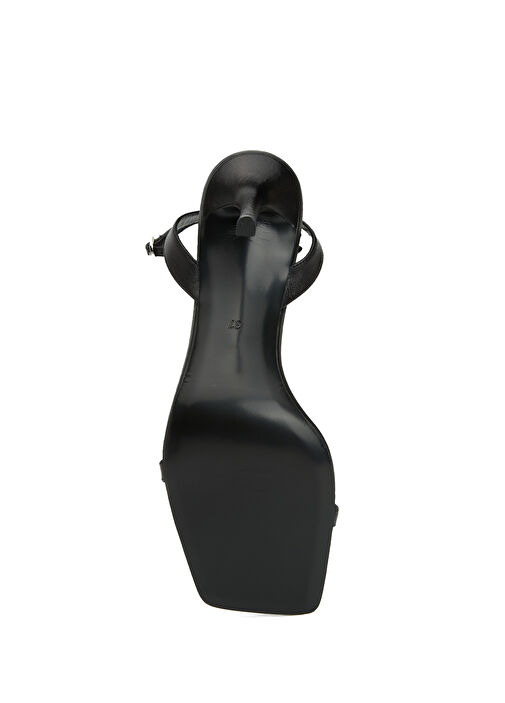 Siyah Kadın Deri Sandalet - Görsel 6