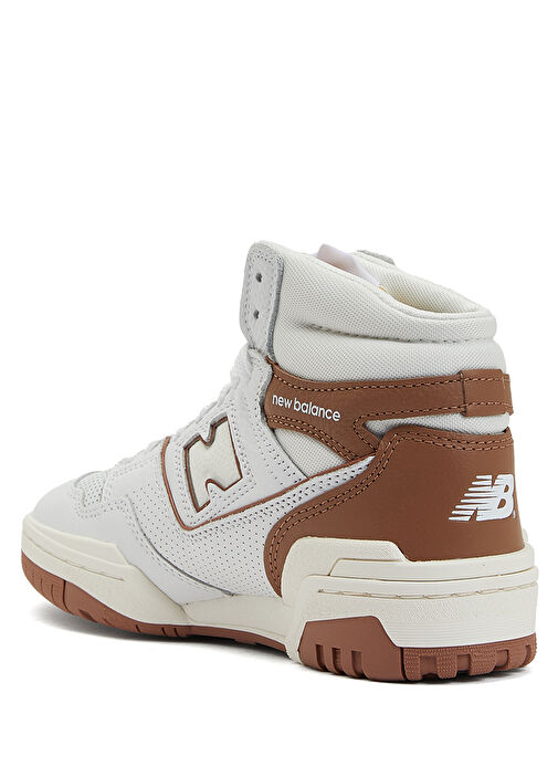 650 Beyaz Kadın Deri Sneaker - Görsel 4