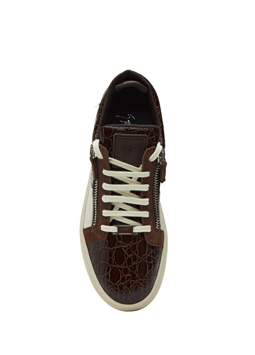 Kahverengi Erkek Deri Sneaker - Görsel 4
