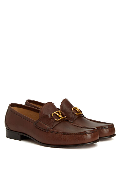 VLogo Kahverengi Erkek Deri Loafer - Görsel 3