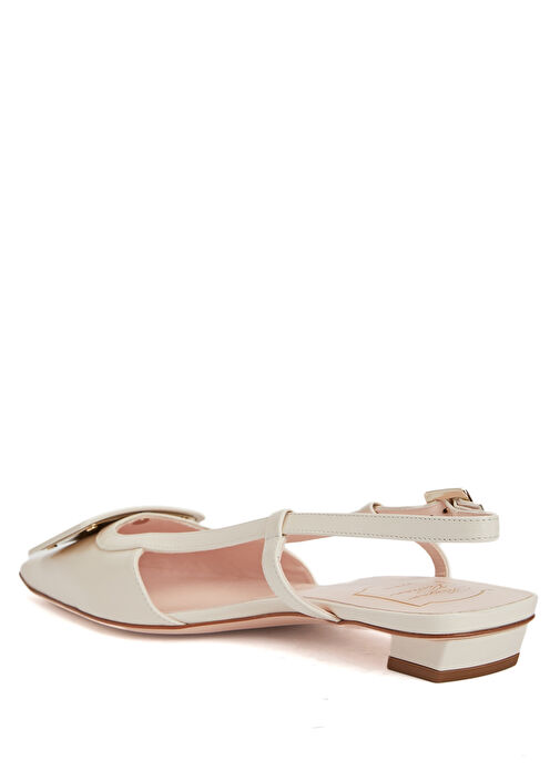 Belle Ekru Deri Babet - Görsel 4