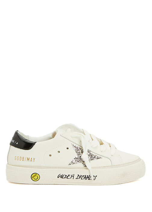 May Beyaz Unisex Çocuk Deri Sneaker - Görsel 2
