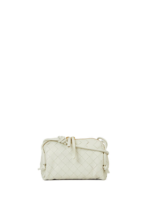 Bottega Veneta Beyaz Kadın Intrecciato Beyaz Kadın Deri Çanta