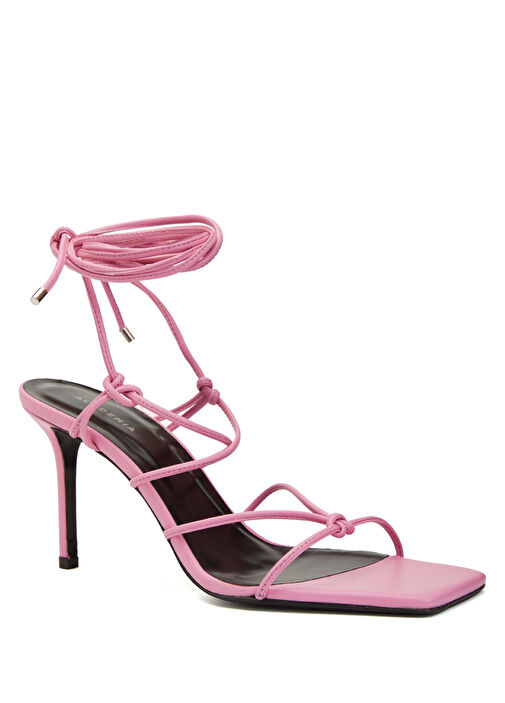 Pembe Kadın Deri Sandalet - Görsel 3