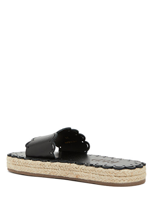 Siyah Kadın Deri Terlik - Görsel 4