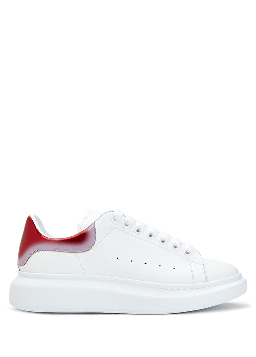 McQueen Oversized Beyaz K rm z Erkek Deri Sneaker K rm z Beyaz