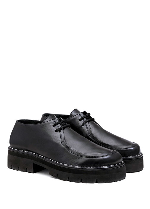 Siyah Erkek Deri Ayakkabı - Görsel 3