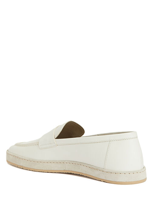 Bej Erkek Deri Loafer - Görsel 5