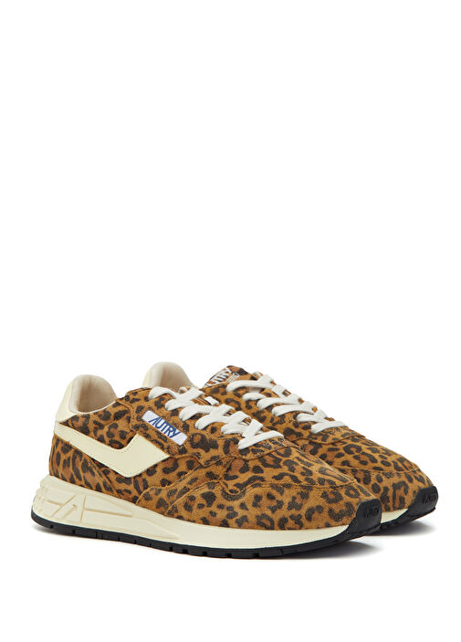 Reelwind Leopar Desenli Kadın Süet Sneaker - Görsel 3
