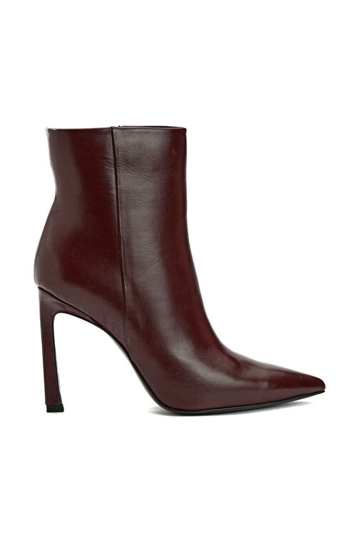 Bordo Kadın Deri Bot - Görsel 2
