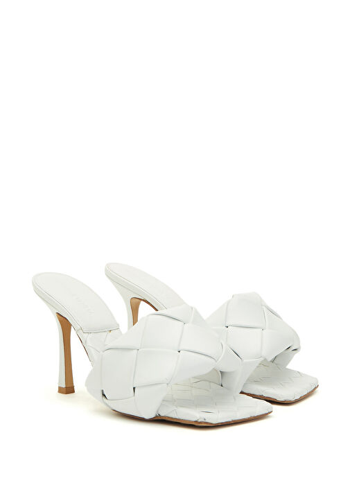 Beymen Reborn Beyaz Beymen Reborn Bottega Veneta Topuklu Terlik