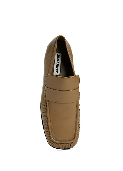 Haki Kadın Deri Loafer - Görsel 5