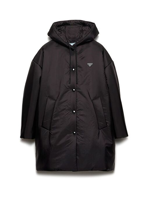 Siyah Hafif Re-Nylon Kadın Yağmurluk