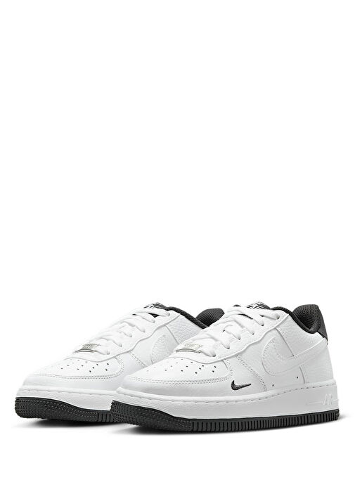 Air Force 1 LV8 Beyaz Çocuk Deri Sneaker - Görsel 4