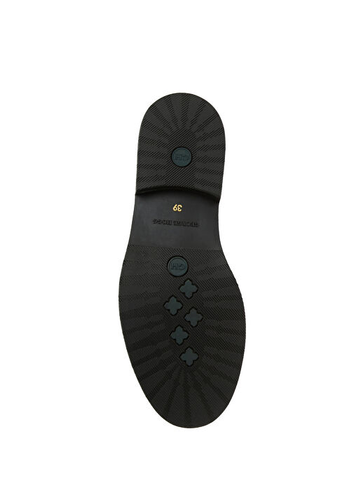 Kahverengi Kadın Tokalı Deri Loafer - Görsel 6