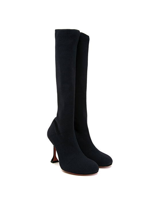 Veneda Siyah Kadın Yün Çizme - Görsel 3