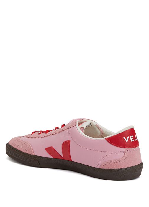 Volley Kırmızı Pembe Erkek Deri Sneaker - Görsel 4