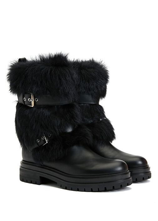 Siyah Kadın Deri Bot - Görsel 3