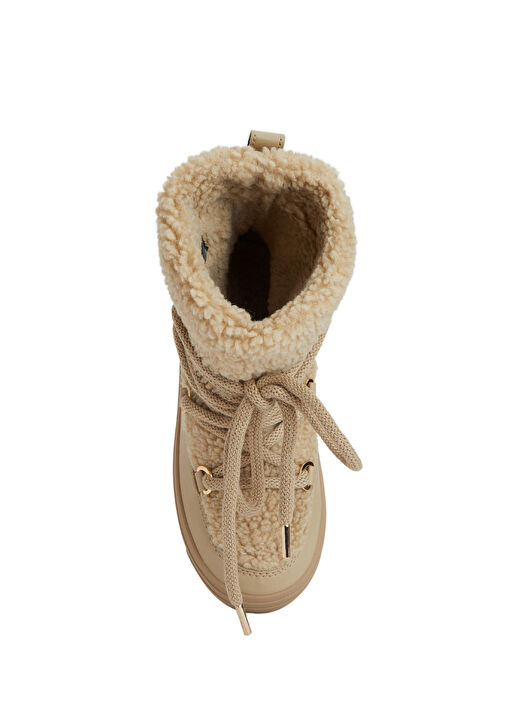 Haki Shearling Dokulu Kadın Bot - Görsel 5
