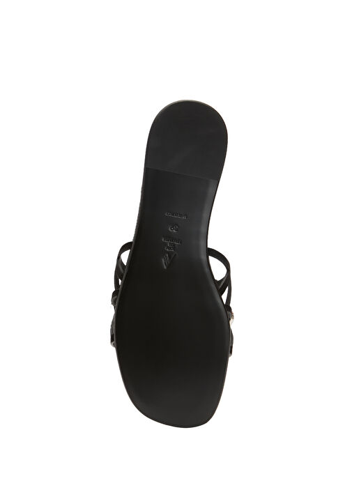 Siyah Kadın Deri Terlik - Görsel 6