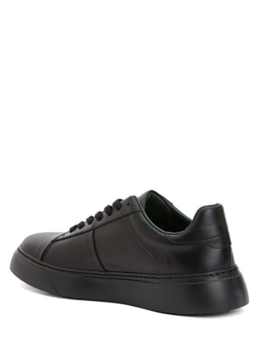Siyah Kadın Deri Sneaker - Görsel 4