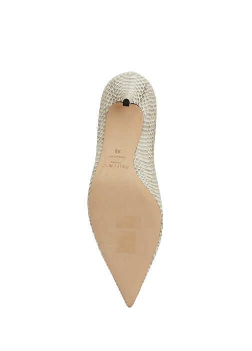 Love Ekru Desenli Deri Stiletto - Görsel 6