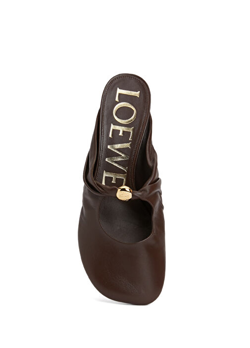 Pebble Kahverengi Kadın Deri Terlik - Görsel 5