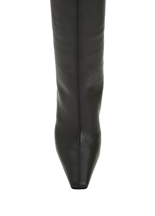 Siyah Kadın Deri Çizme - Görsel 5