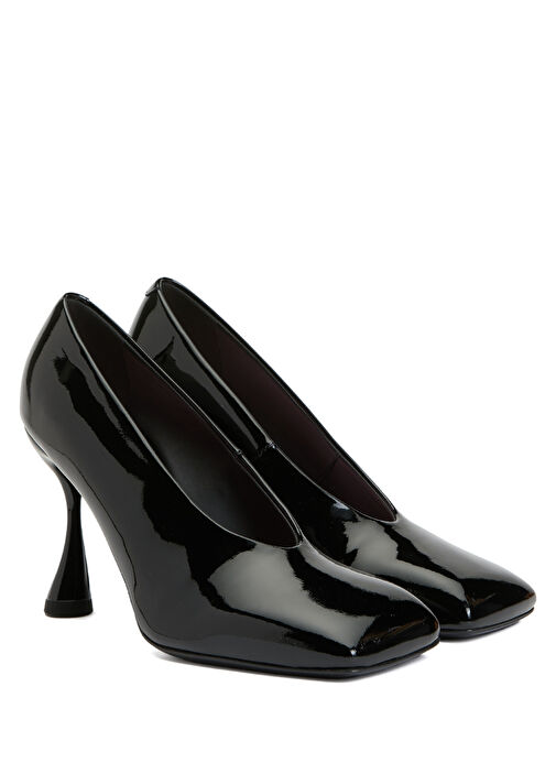 Eden Siyah Deri Topuklu Ayakkabı - Görsel 3