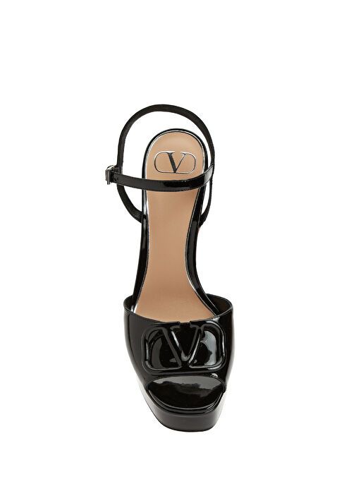 VLogo Siyah Kadın Deri Sandalet - Görsel 5
