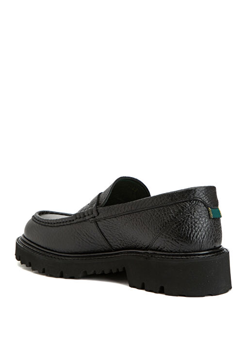 Siyah Baskılı Erkek Deri Loafer - Görsel 4