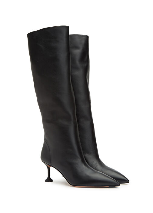 Siyah Kadın Deri Çizme - Görsel 3
