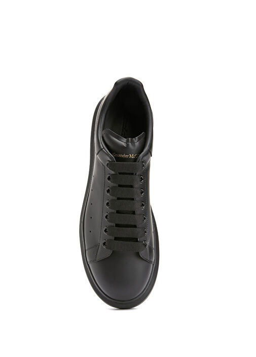 Oversized Siyah Erkek Deri Sneaker - Görsel 5