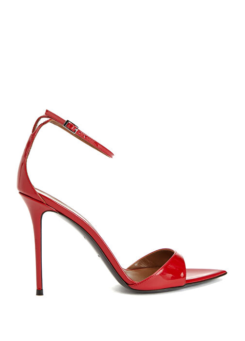 Intrigo Kırmızı Rugan Deri Topuklu Sandalet - Görsel 2