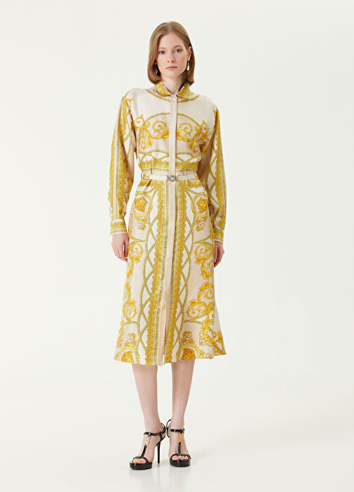 ワンピース VERSACE 'La Coupe des Dieux' dress La Coupe des Dieux Mini Shirt Dress Print | VERSACE US