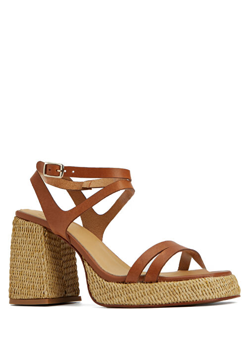 Taba Kadın Deri Sandalet - Görsel 5