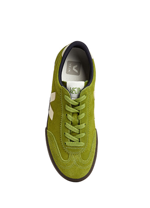 Volley Beyaz Yeşil Kadın Süet Sneaker - Görsel 5