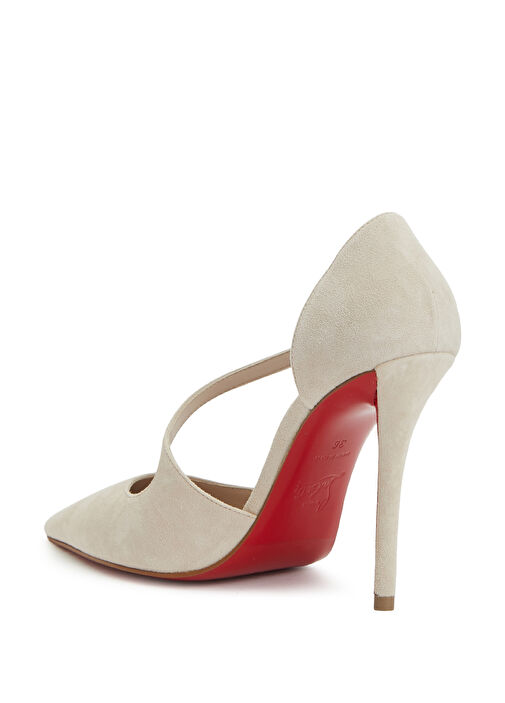 Miss Ziggyta Ekru Deri Topuklu Ayakkabı - Görsel 4