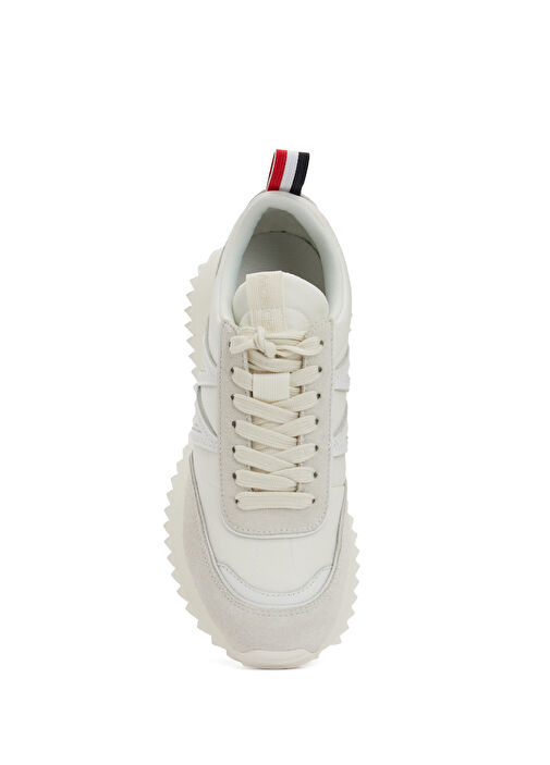 Kırık Beyaz Erkek Deri Sneaker - Görsel 5